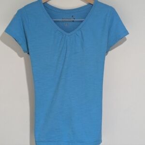 Hanes Women's Sky Blue Short Sleeve Tee